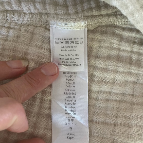 Mushie | Organic Cotton Sleep Bag in Cloud | 0-6 months - Picture 3 of 5